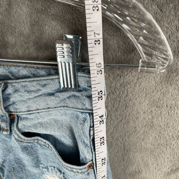 PacSun Mom Jean Womens 24 Light Wash Distressed Mid Rise Y2K Grunge Skater 24x27 - Picture 5 of 8